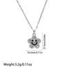 Elegant Titanium Steel Smile Face Pendant Necklace - European & American Design