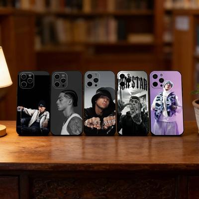 Coque de téléphone Central Cee Pour iPhone 17,16,15,14,13,12,11 Plus,Pro Max,XS,Housse Souple en Silicone Noir