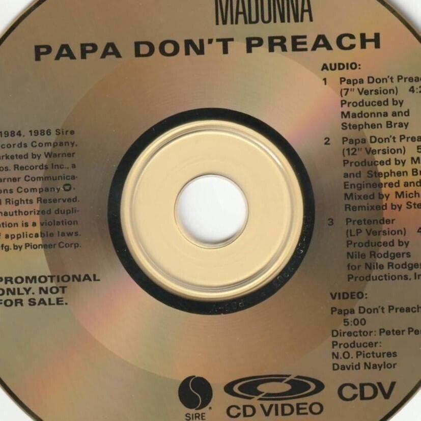 

[USED] Madonna Papa Don t Preach Rare Gold CD Video