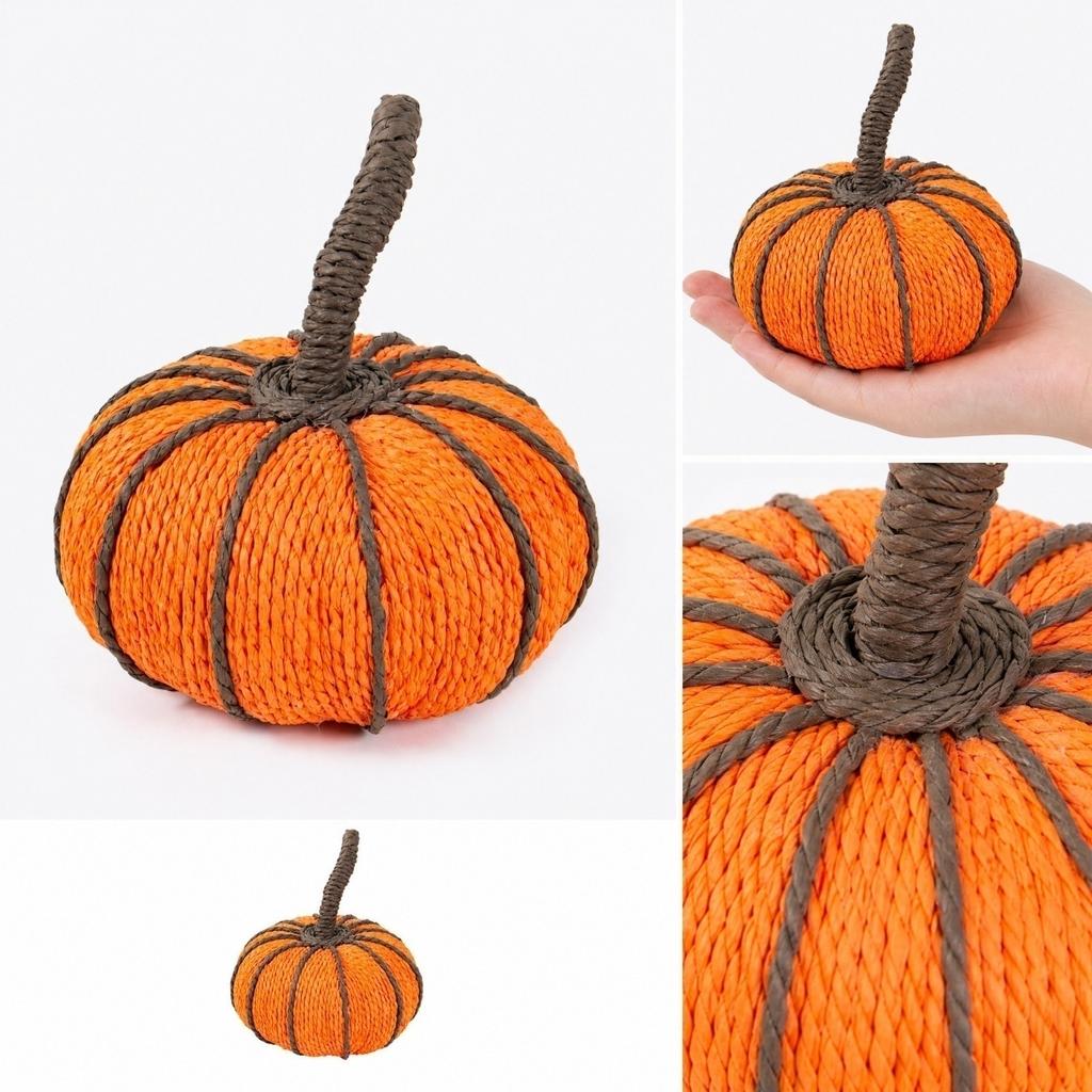 Zestaw Dekoracji Dyniowych na Halloween ze Sztuczną Liną do Sezonowej Dekoracji Domu