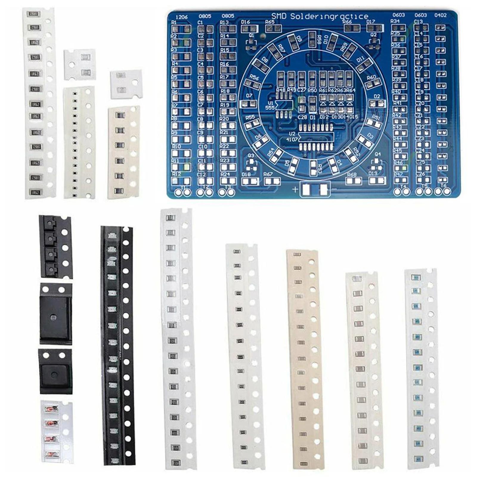 

SMD Advanced Full Patch Welding Practice Board Electronic Components SMT Skills Training PCB Welding Practice Kit