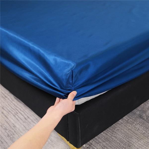 3 pezzi Set biancheria da letto in seta Set di biancheria da letto di lusso per bambini Twin Completo Queen King Size Lenzuola Set Lenzuola in raso Federe Biancheria da letto Lenzuola piatte con angoli