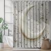 1Pc, Stars And Moon Digital Printing, Waterproof Shower Curtain, Home Hotel Bathroom Decoration Isolation Shower Curtain