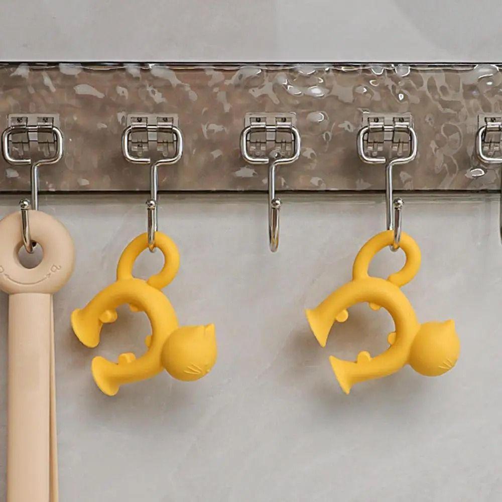 4Pcs Suction Cup Base Silicone Spoon Rack Spill-Proof Cooking Spoon Rests Overflow Pot Clip  Gadgets