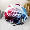 FC Bayern München Logo Print Automatic Umbrella, 8 Rib Iron Frame, Plastic Handle, Suitable for Outdoor Travel &Daily , Ideal Gift