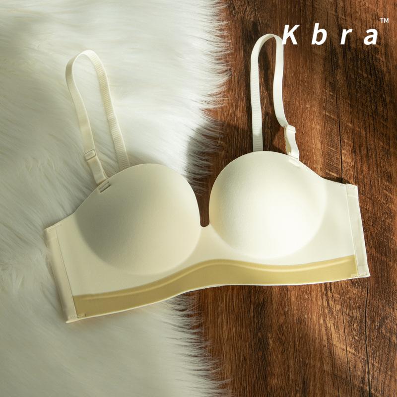 [Brand Genuine] Traceless Smooth-faced Small Breasts Gather Underwear Women's Upper Support Adjustment Type No Steel Ring Girl Bra Cover