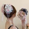 Mesh Butterfly Flower Tassel Hair Clip Sparkling Shark Clip  Hair Claw For Women Girls Elegant Hair Accessories Gifts