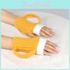 Unique 3d Design Yellow Fingerless Gloves For Winter Beer Lovers Cozy And Stylish