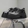 Derby Shoes Men'S Platform Heightening Trendy Shoes Black Big Head Business Dress Commuter Groom Wedding Leather Shoes 16890-J