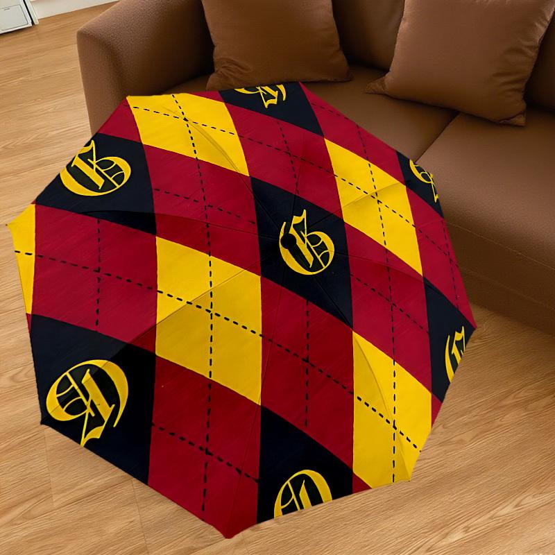 1PC Warner Argyle pattern Umbrella-8-Rib Reinforced, Automatic Open, Lightweight & Durable-A21