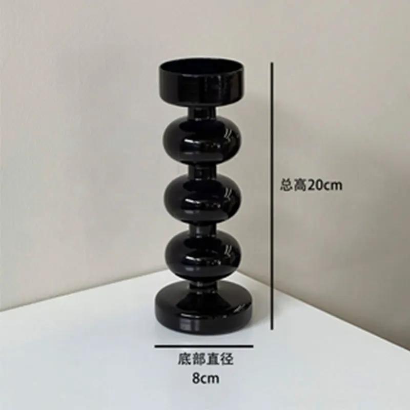 Französische Kerzenständer-Dekoration, romantische Wohnkultur, Kerzenhalter, Hochzeitsdekorationen, Wohnzimmer-Desktop-Dekoration, Glasvase