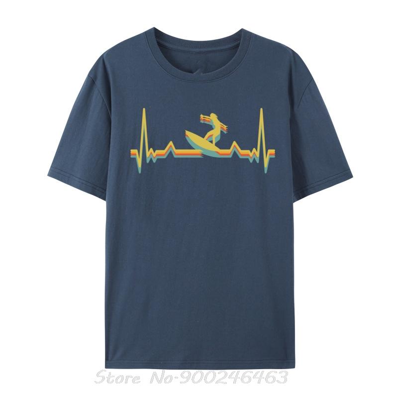 

Female Surfer Heartbeat Retro Surfing Heartbeat February Limited Edition cotton Tshirt Oversized Unisex T shirt Fitness Tees 4XL
