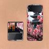 Snowy Peach Blossom Tree in Front of the House Phone Case For Samsung Z Flip 6 7 5G Galaxy Z Flip 5 4 3 5G Cases Shockproof Hard