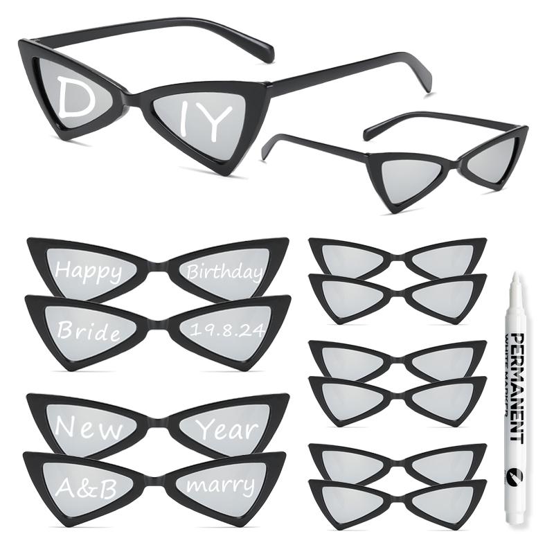 Vintage Cat Eye Sunglasses Women New Stylish Metal Rim Solid Color Casual Shades Trendy Retro Brand Design Sun Glasses