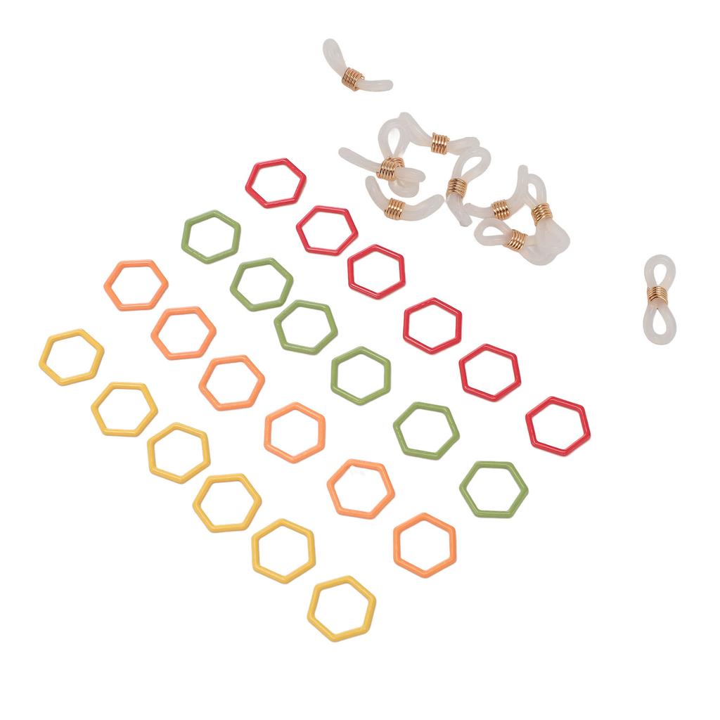 Knitting Needle Stoppers Stitch Markers Set Iron Baking Painted Handmade Crafts Crochet Supplies