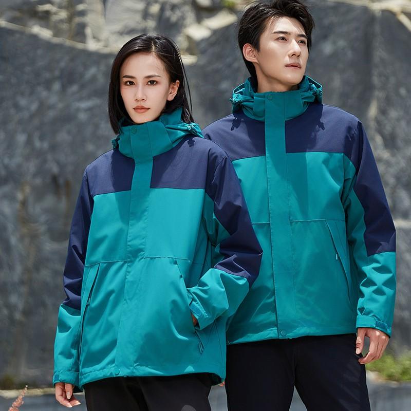 3-in-1 Waterproof Windproof Hiking Jacket With Removable Fleece Liner Men Women Winter Outdoor Camping Trekking