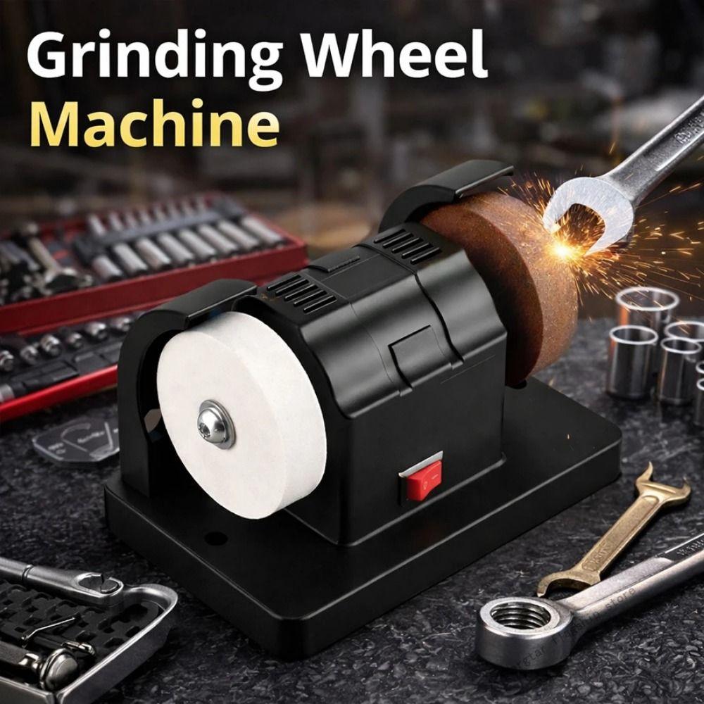 Dual Wheel Mini Bench Grinder Automatic Electric Polishing Machine Electric Sharpener Woodwork