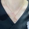 High Version V Jinqijia Diamond-encrusted Hollow Gourd Collarbone Necklace Female Straight