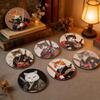 Functional Cats Theme Wood Coaster Set Prevent Tables From Hot Liquids And Cookware Coffee Mug Cup Mat for Home Decors