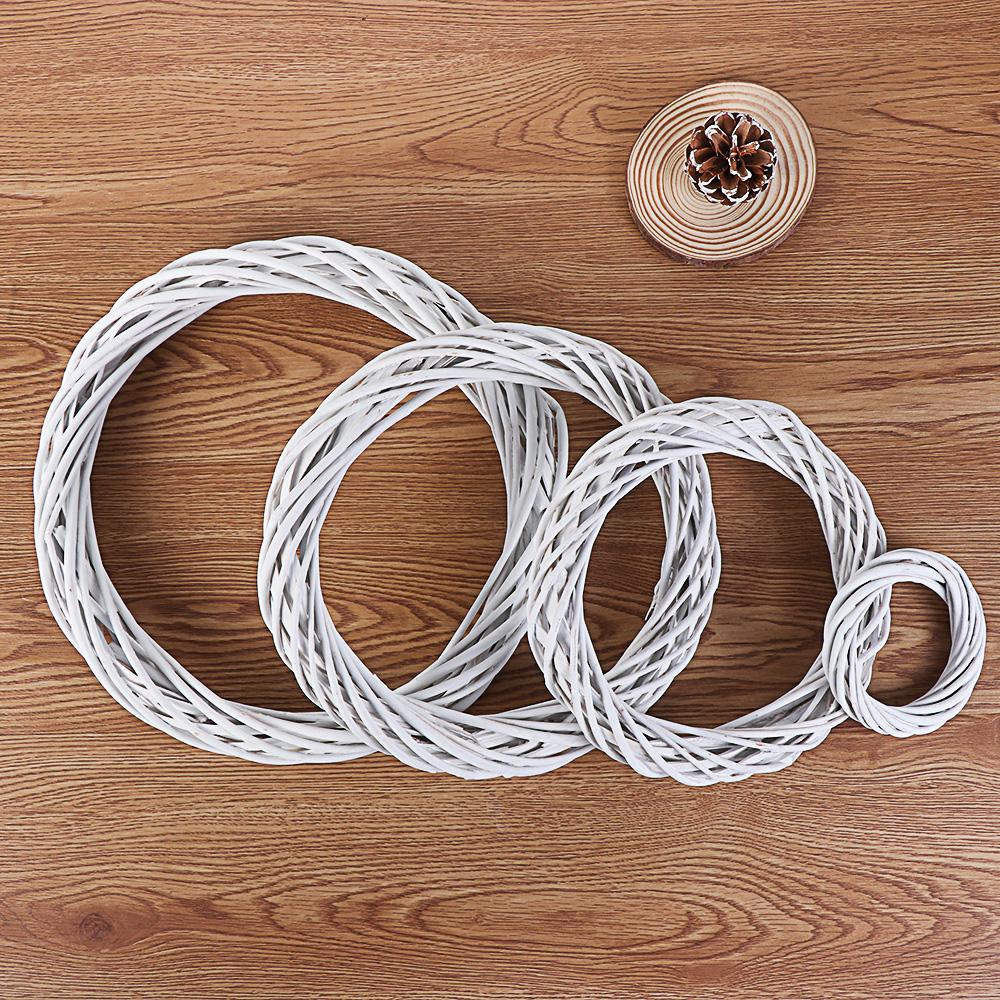 

10-30CM Rattan Wicker Ring White Wreath Garland Hanging Vine Ring DIY Party Decorations Ornaments Wedding Wreaths Handmade Craft 10cm