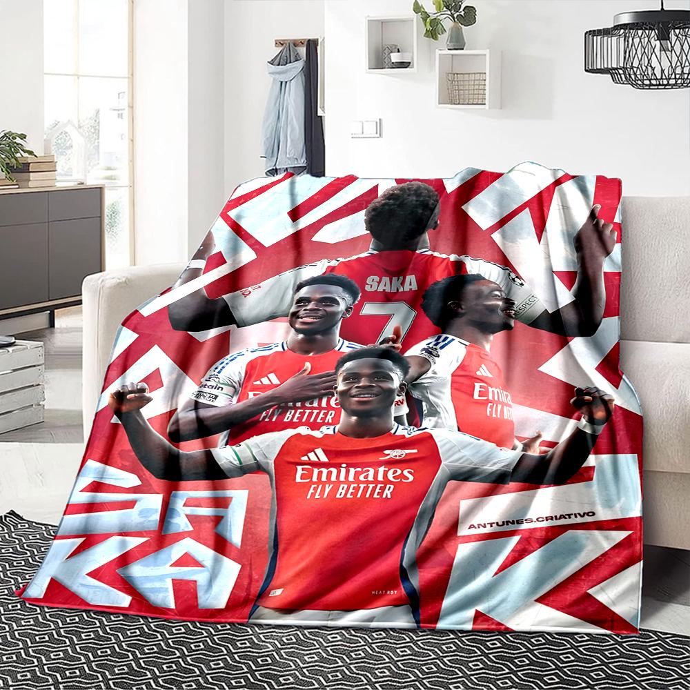Arsenal Spieler Jubel Decken Flanell Bedruckt Atmungsaktiv Warm Überwurfdecke für Zuhause Büro Bettwäsche 0708a30