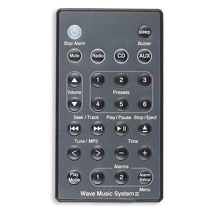 Replacement Remote Control Work for Wave Music System 2nd 3rd 4th Generation чёрный