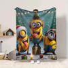1Pc Christmas Minions Costumes Blanket Soft And Comfortable Casual Warm Camping Travel Christmas Halloween Gift M91756