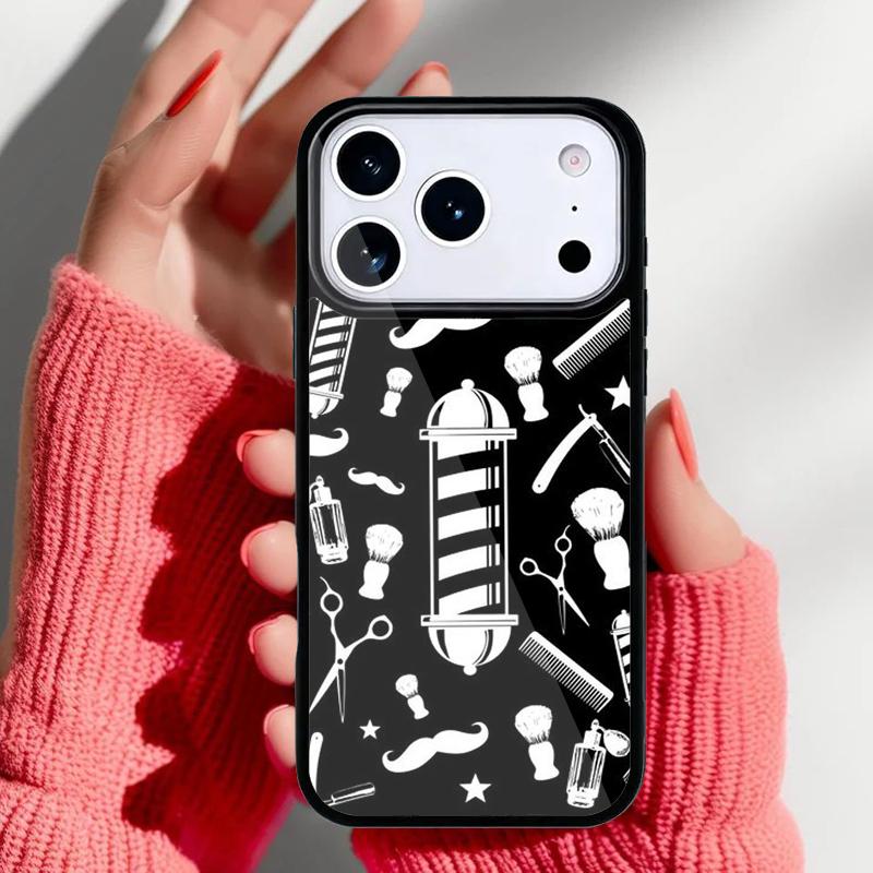 barber Hair shop Phone Case for iPhone 17 16 15 14 13 Pro Max Back Cover for 12 11 Pro Coque