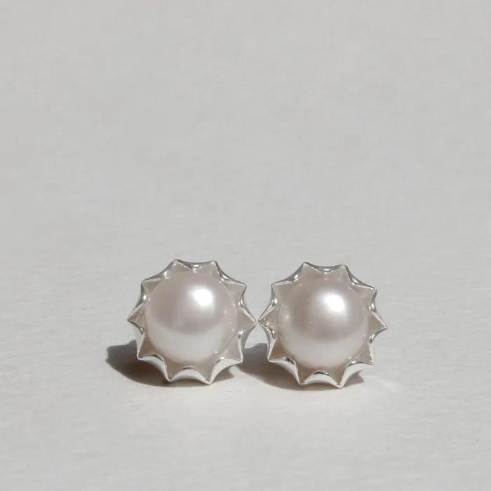 925 Silver Freshwater Pearl Earrings Agatha