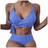 Damen-Bikini, Blumen-Set, Badeanzug, zweiteilig, gefüllter BH, Bademode, Strandmode