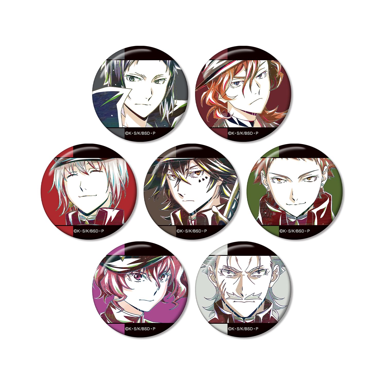Bungo Stray Dogs Коллекционные значки Ani Art 4-е издание, версия B, коробка из 7 штук
