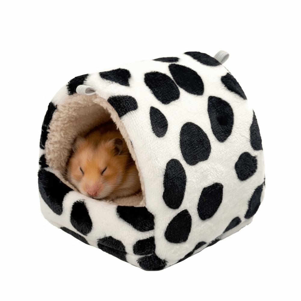 Catoon Pattern Hanging Hamster Hammock Comfortable Plush Hamster House Hamster Hanging Cage  Winter