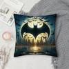 Superhero B-Bat M-Man Pillow Case Square Double-Sided Printing Sofa Cushion Cover Pillowcase Bedroom Bedside