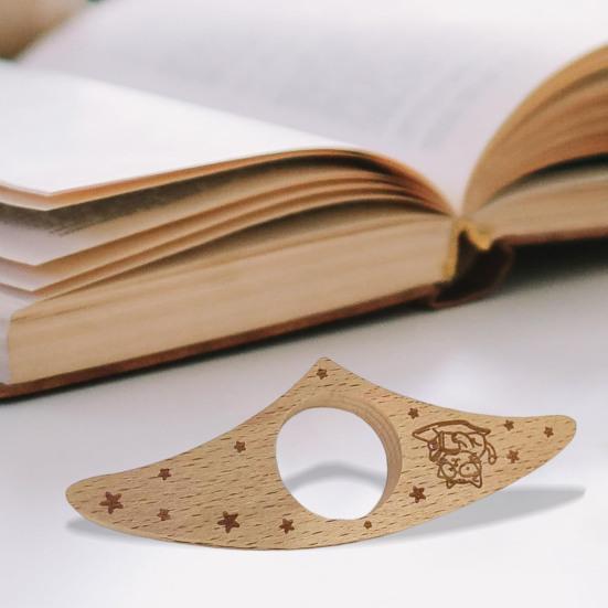 Wooden Book Page Holder Thumb Ring Page Holder Bookmark Keeps Your Book Open Reading Aid Gift for Teachers Book Lovers