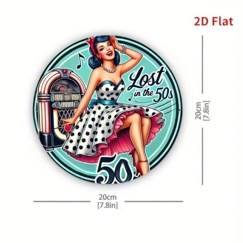 Decorative Metal Wall Art Sign 20x20 Cm Tin Painting