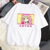 ZX Tee Printed Loose Tops Summer Black T-shirt Anime Cartoon T-shirt Female Demon Slayer Kanroji Mitsubishi Printed Clothes Fashion Y2K