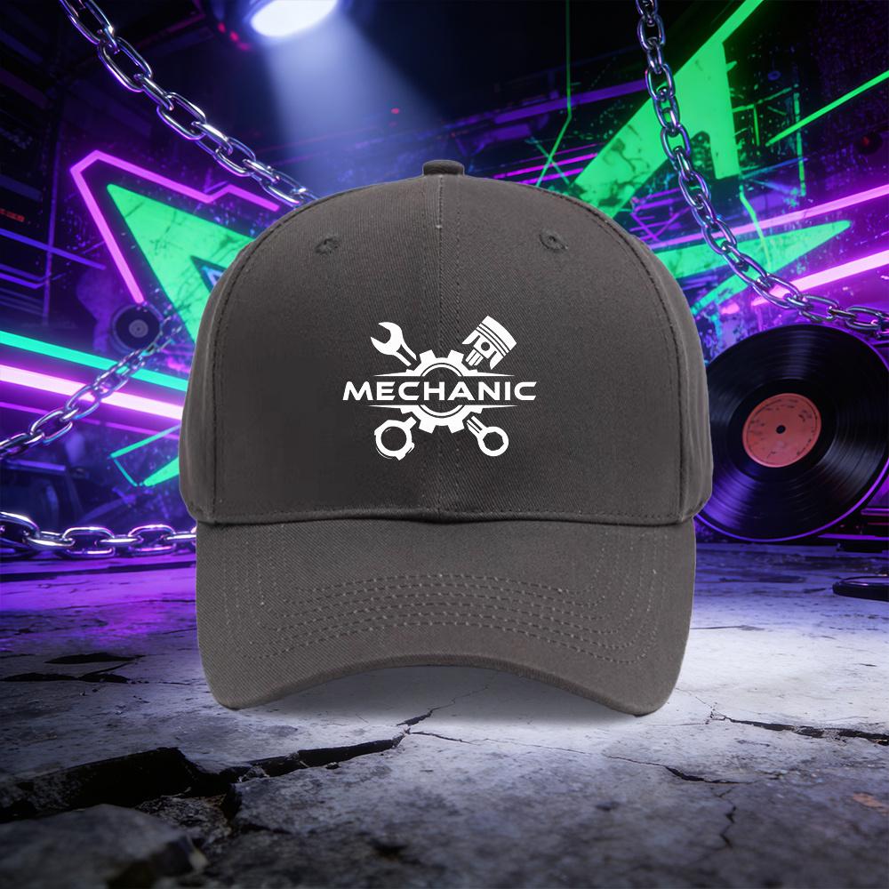 A Baseball Cap Featuring a Design Related To MECHANIC for Both Unisex And Women Suitable for Outdoor Sports And Perfect for Cou