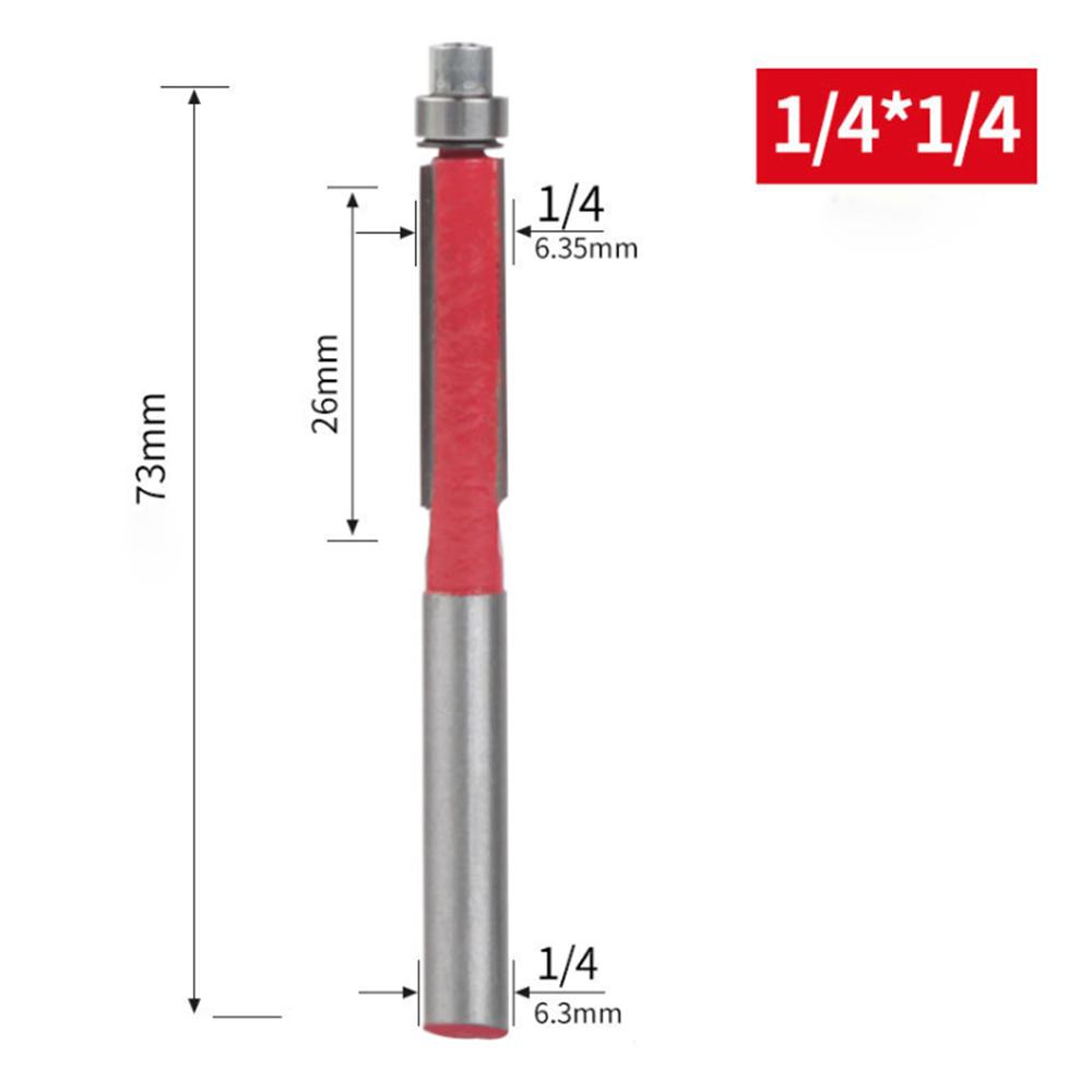 6,35mm Schaft Biaxiales Trimmwerkzeug Doppellager Hartmetall Bündigfräser Fräserbits Set für Holzschnitzerei Fräser Fräswerkzeuge