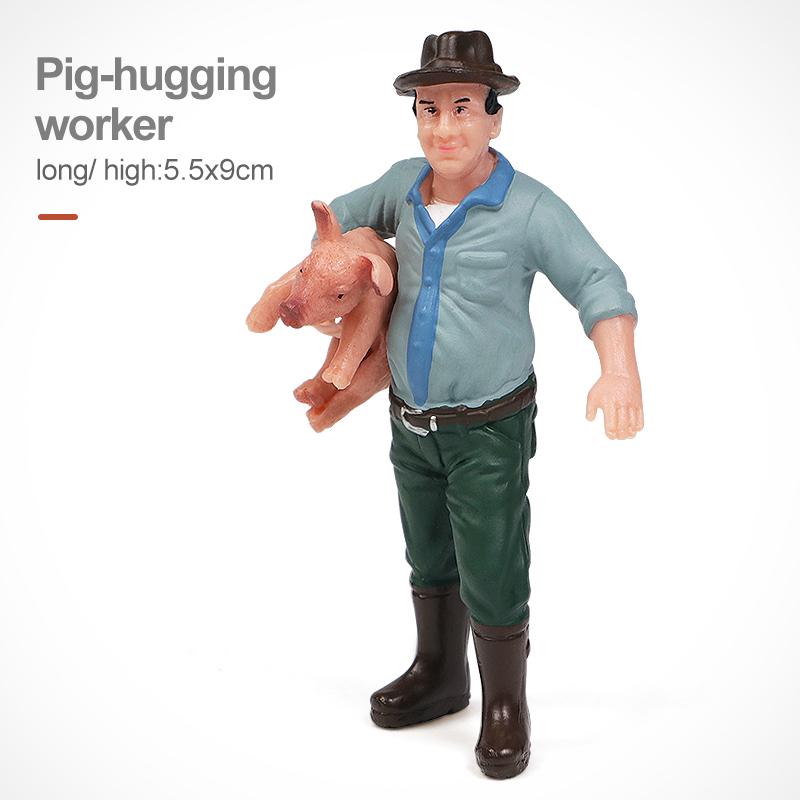 Simulation Farm Animals Poultry Cow Pig Dog Chicken Duck Goose Cub Figurines Model Action Figures Educational Toy For Kids