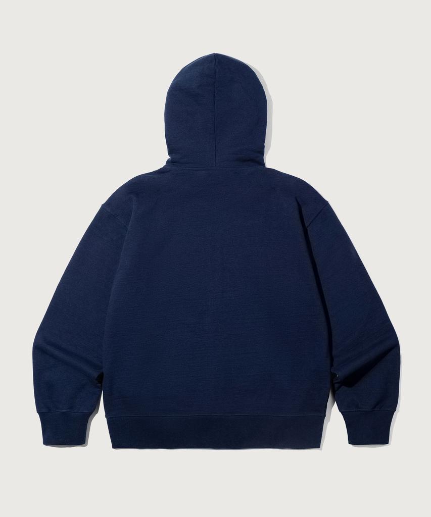 Champion Heritage Logo Loose Fit Zip-Up Hoodie Navy