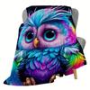 Colorful Owl Pattern Printed Blanket Contemporary Style Blanket Travel Sofa Bed Office Home Decoration Birthday Gift Blankets