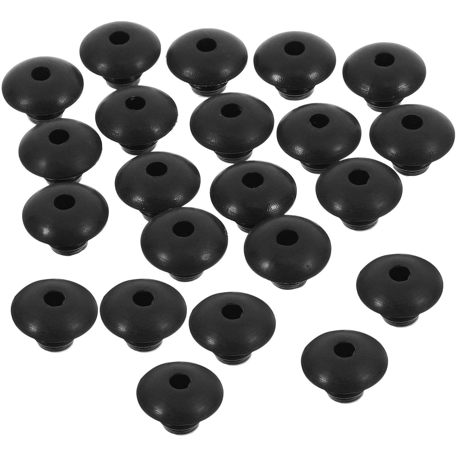 

120 Pcs Hook Retaining Ring Rubber Plug Pegboard Hooks Accessories Stoppers Fasteners Multi Purpose Hooks Home Storage 1.35X1.35X0.90CM чёрный