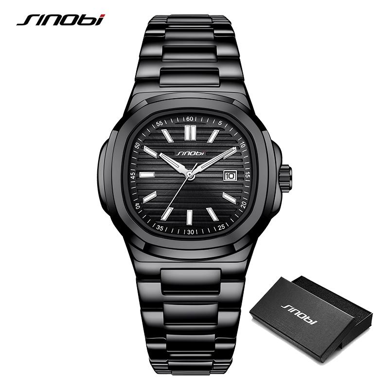 SINOBI Fashion Design Men's Quartz Watches Original Style Mans Wristwatches Business Gifts Clock for Husband,Family,Friend