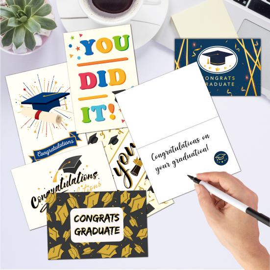 Yousheng Graduation Cards Set 2026 Bachelor's Degree Card with Envelopes And Stickers Inspirational Congrats Personalized Graduation Message Card