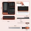 20-Piece Metal File Set: Includes Wood, Iron, and Bar Files, Round, Half-Round, Triangular, and Flat Metal Files, and Includes a Storage Bag
