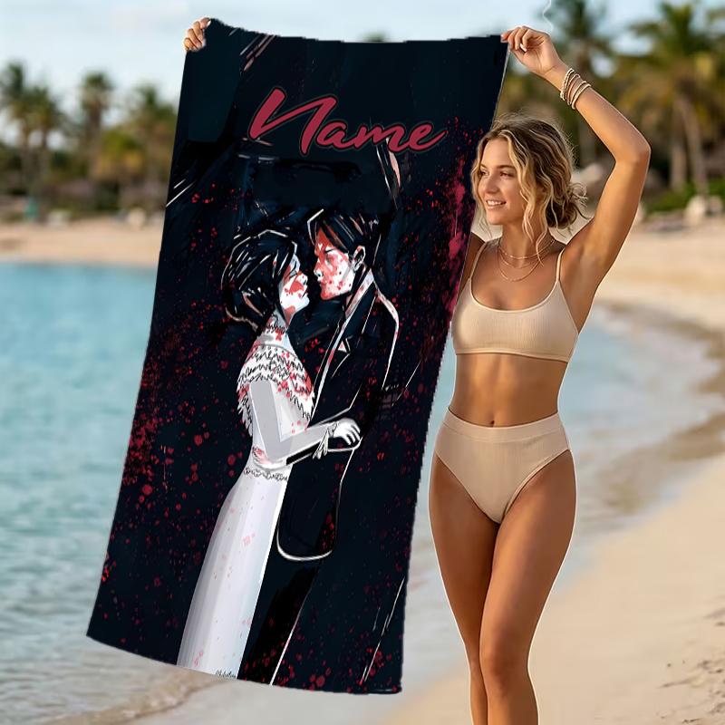 Customizable personalized beach towels My Chemical Romance themed designs.Suitable for the beach, yoga, sports;ideal as beach accessories