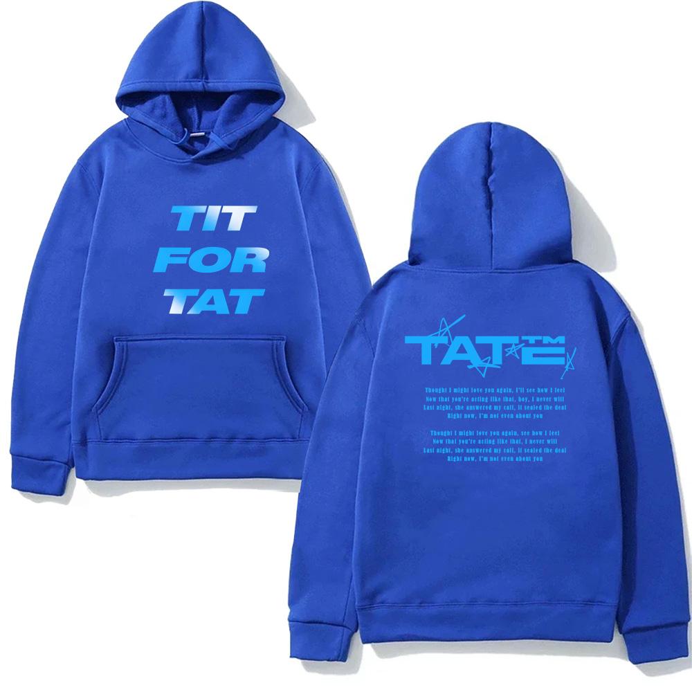Tate McRae TITFORTAT NEW Album Hoodie for Autumn/Winter 2025 New Grunge Sweatshirts Punk Long Sleeve Clothing Hooded Pullovers