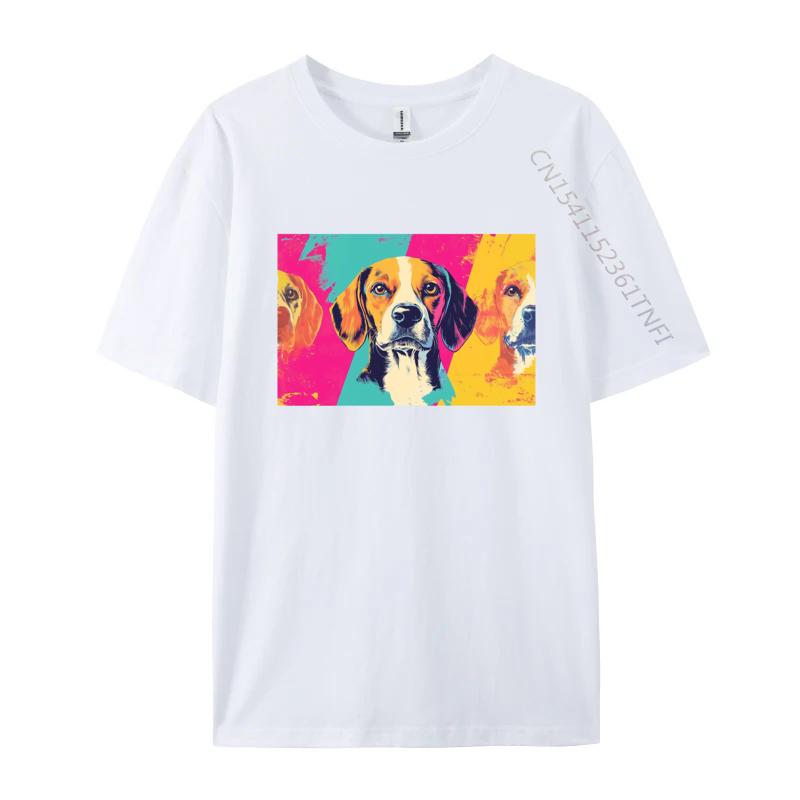 

Beagle Art Tshirt Art Style Pet Companion Printed Animated Tshirt Top Tshirts for Men Graphic Tee Cotton S
