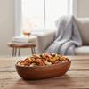 Handcrafted Boat-shaped Bowl Natural Snack Tray Multifunctional Salad Bowl  Dessert Serving