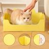 Folding Cat Toilet Tray Waterproof Cat Litter Potty Kitten Litter Pan Cat Sandbox  for Travel
